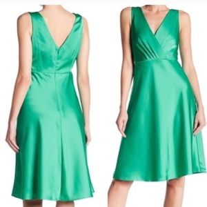 JCREW Satin Cocktail Dress, Jade green